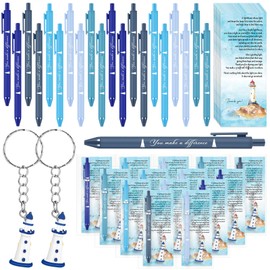 Sayglossy 20 Set Inspirational Gifts Lighthouse Gifts Pens Sets Motivational Lighthouse Ballpoint Pens Keychains Bookmark Office Valentines Gift for Teacher Team Employee Staff Nurse Appreciation