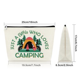Camping Makeup Bag Camping Lover Gifts for Women Sister Friends Camper Themed Gifts for Her Daughter Bestie Cosmetic Bag Vacation Gift for Teen Girl Graduation Christmas Birthday Present Travel Pouch