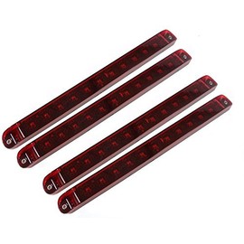 Blingbling 4 Stop Tail Turn Identification Light Bars Red 17" Truck Trailer RV Waterproof LED Sealed