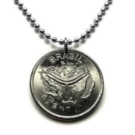 1982 Brazil 50 Cruzeiros coin pendant Brasília Plano Piloto map Monumental Axis Sobradinho Aguas Claras Lago Sul Lago Norte Octogonal Mansões ParkWay Mansões Lago Norte Setor Sudoeste Asa Sul n002821