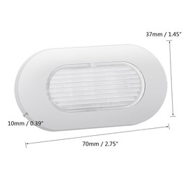 Qiilu Marine Deck Light, 12V White LED Marine Boat Yacht Stainless Steel Oblong Courtesy Light Stair Deck Usage