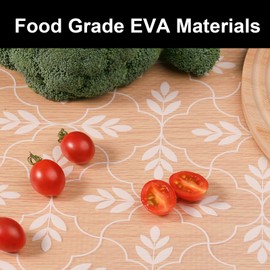 Cooyes Shelf Liner Drawer Liners, Shelf Liners for Kitchen Cabinets, Non Adhesive Cabinet Liner, EVA Waterproof Non-Slip Refrigerator Liners for Kitchen, Drawer (Transparent, 17.7 in x 6.6ft)