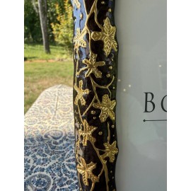 Bombay Company Enameled Gold And Burgundy Picture Photo Frame 4x6” Photo New