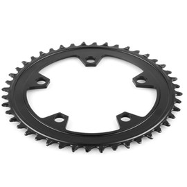 110mm BCD Narrow Wide Chainring for Road Bike Bicycle 38T 40T 42T 44T 46T 48T 50T 52T 54T 56T 58T CNC Machined Alloy Fits 8 to 12 Speed Chains (Black, 42T)