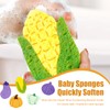 5pcs Bath Sponges for Kids,Soft Safe Vegetable Shapesbaby Sponges for