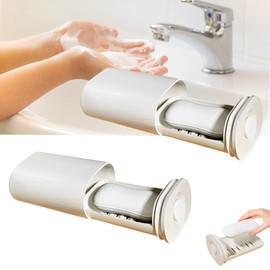 WYFCR 2 x travel soap dish with lid, mini soap box, leak-proof, waterproof, portable, travel soap holder, shower soap holder, portable outdoor accessories, sealed box, soap box travel