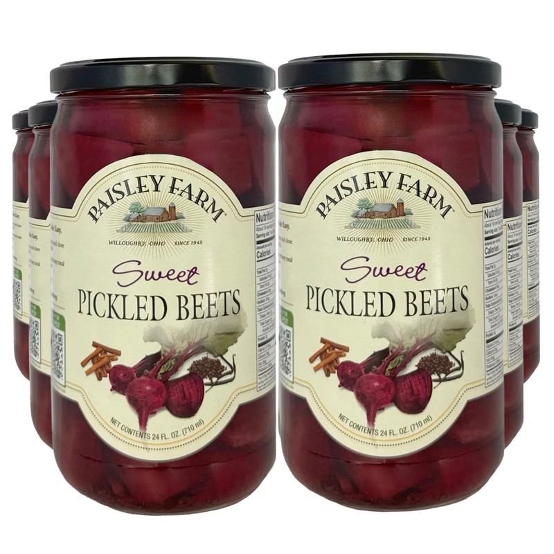Paisley Farm Sweet Pickled Beets 6-Pack – Farm-Fresh Sliced Beets