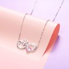 925 Sterling Silver Infinity Necklace for Women Ladybug and Flower