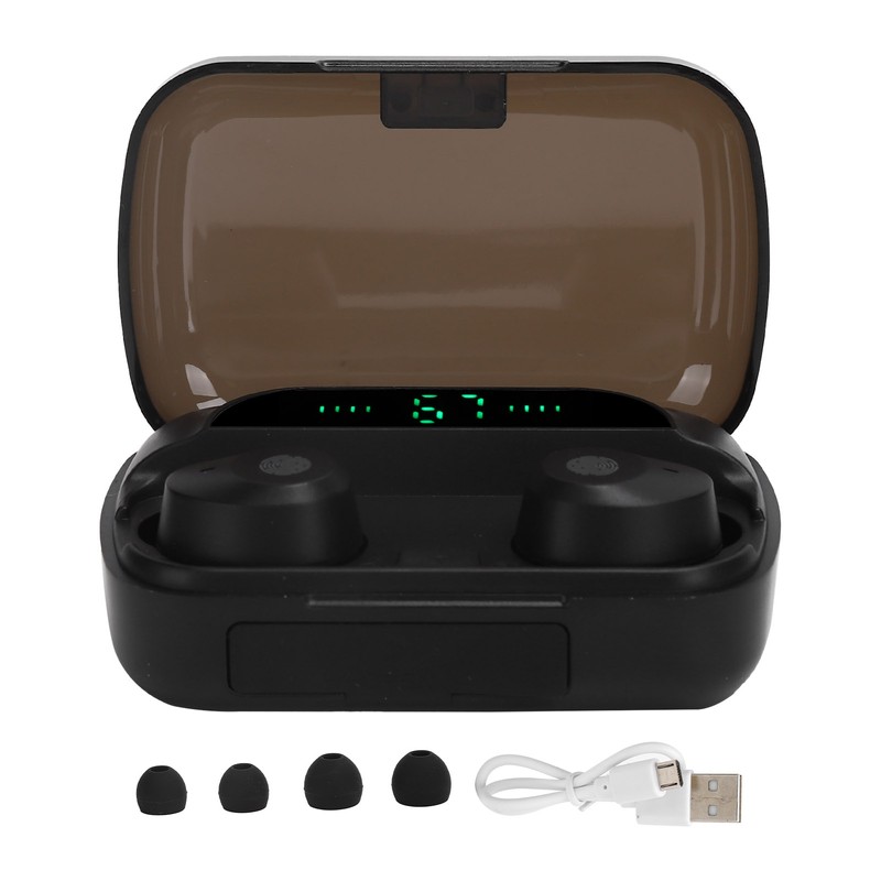 Wireless Bluetooth Earbuds Dual Ear Wireless Headset with Battery Display