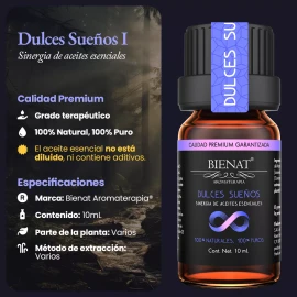 Bienat Aromaterapia Mezcla De Aceites Esenciales Dulces Sueños I 10ml