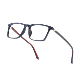 Baidoly Reading Glasses for Men and Women, Spring Hinge Anti Blue Light Readers, Computer Eyeglasses (Blue, 1.00, x)