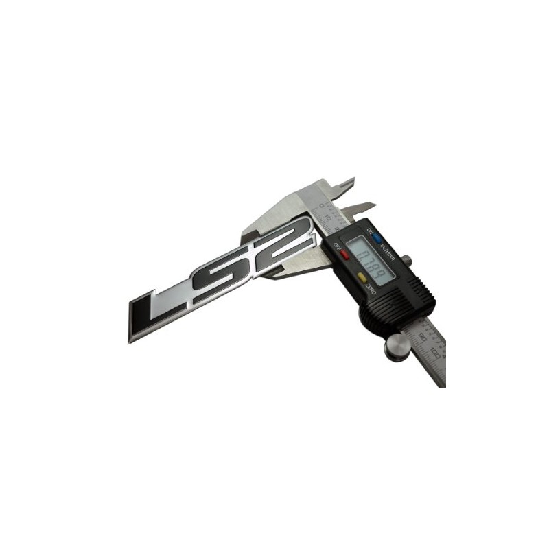 ERPART LS2 Embossed Black on Highly Polished Silver Real Aluminum