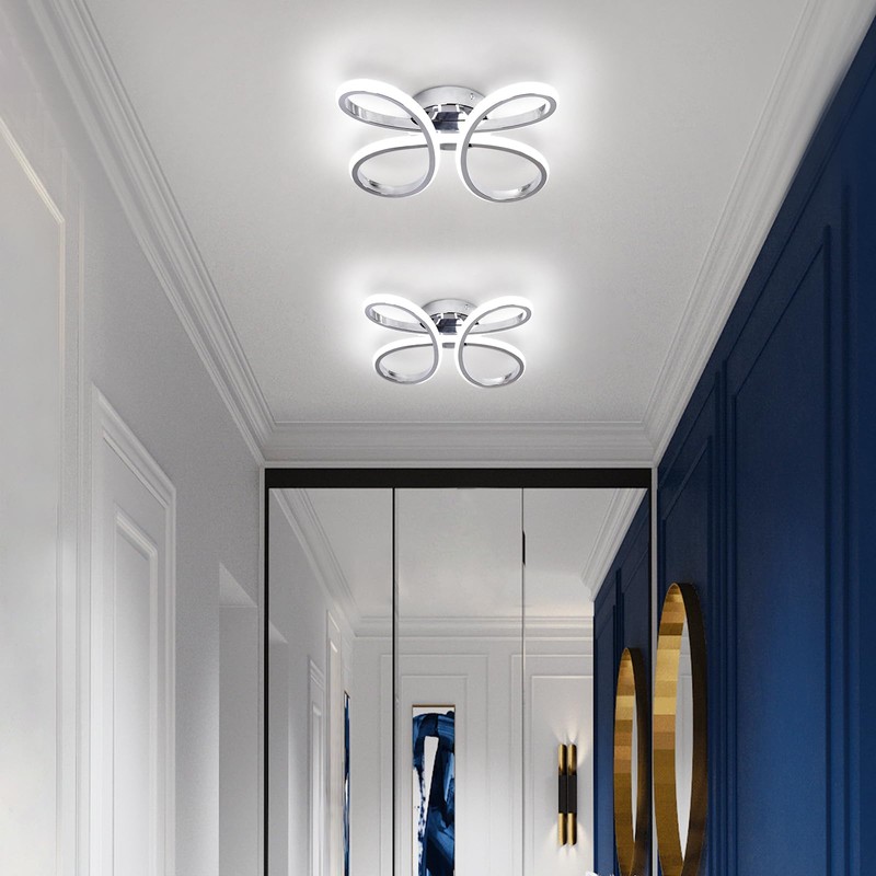 ADISUN Modern LED Ceiling Light, 6000K Semi Flush Mount Ceiling