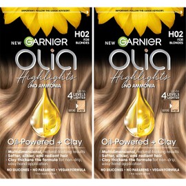 Garnier Hair Color Olia Ammonia-Free Permanent Hair Dye, H02 Highlights for Blondes, 2 Count (Packaging May Vary)