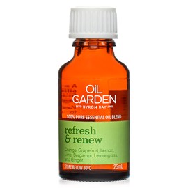 Oil Garden Refresh & Renew 100% Pure Essential Oil Therapeutic Aromatherapy Blend Drops 25mL