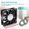 Wathai 140mm x 38mm Case Fan 12V Exhaust Fan Dual