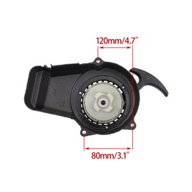 WOOSTAR Recoil Pull Starter Replacement for 47cc 49cc 2 Stroke Pit Bike ATV Quad Scooter Moped Black