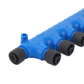 KIMISS 6 Port T Connector for NMEA 2000, Multiport Tee Terminator for Lowrance Networks, 5 Pin 22AWG, IP67 Water Resistant, Stable Connection