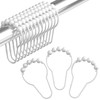 Amazer Shower Curtain Hooks, Decorative Shower Curtain Hooks Rust-Resistant Stainless