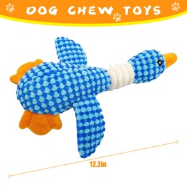 Hshenjhu Dog Toy, Dog Toy in Goose Shape, Indestructible Dog Plush Toy, Robust Dog Chew Toy, Plush Chew Toy with Squeaker, for All Breeds Sizes