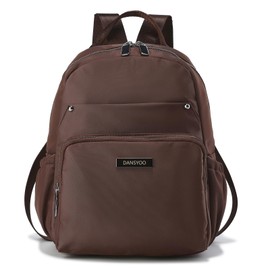 Dansyoo Backpack Purse for Women Multipurpose Design Handbags Ladies Shoulder Bags Lightweight Daypack Coffee