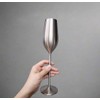 Sisterly Drinkware Stainless Steel Champagne Flutes Set of 2, 7.5
