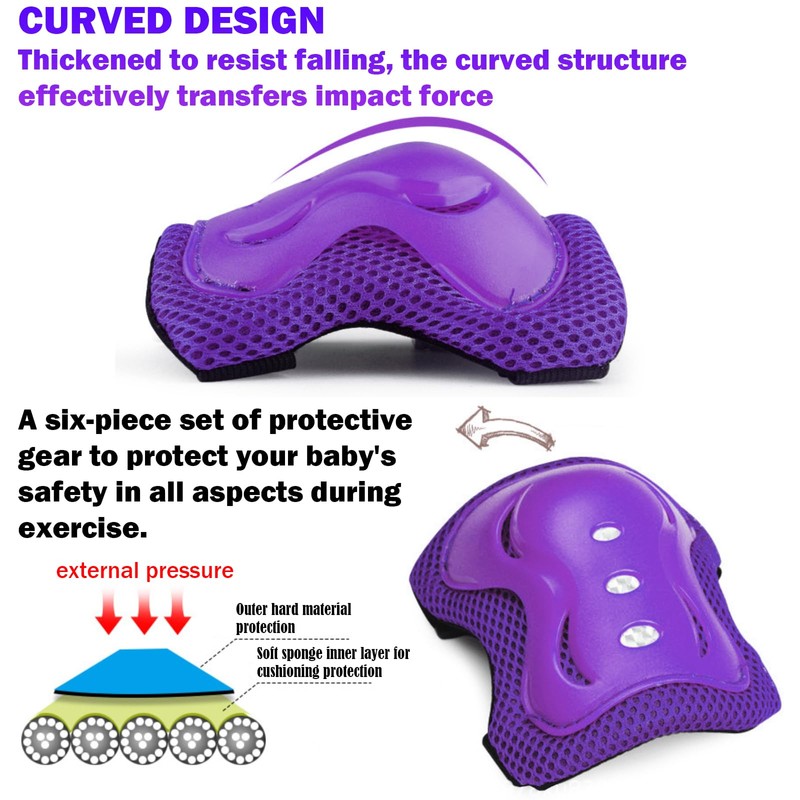 JSTHHTT Knee Pads Children's Inline Skate Protector Set Protective Equipment