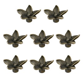 KASESSS 8 Pieces 28mm Drawer Knobs, Door Knobs Flower, Cabinet Knobs with 8 Screws, Cupboard Knobs, Cupboard Door Knobs, Door Knobs for Cupboards, Knobs for Cupboards & Draws for Wardrobe Cabinet