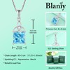 Blaniy Celtic Trinity Knot Necklace 925 Sterling Silver Princess Cut