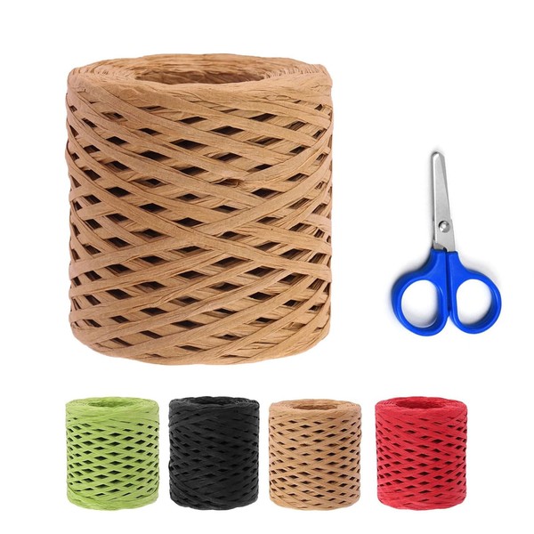1 Roll 218 Yards Raffia Paper Craft Ribbon, Easter Packing