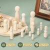 sourcing map 2 Pack Wood Peg, 5 Inch Boy-Shape Wooden