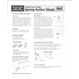 Green Mountain Vista Textured Wicker Color Woven Cordless Spring Roller Shade - Size 48" Wide x 72" Long, Cordless Blind & Shade for Home Windows and Doors, Light Filtering, Total Privacy Blind/Shade