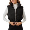 Gihuo Women's Cropped Puffer Vest Corduroy Winter Quilted Sleeveless Jackets