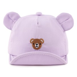 MniJiza Baby Bear Hat Kids Girls Boys Sun Hat Spring Summer Sun Hat, purple