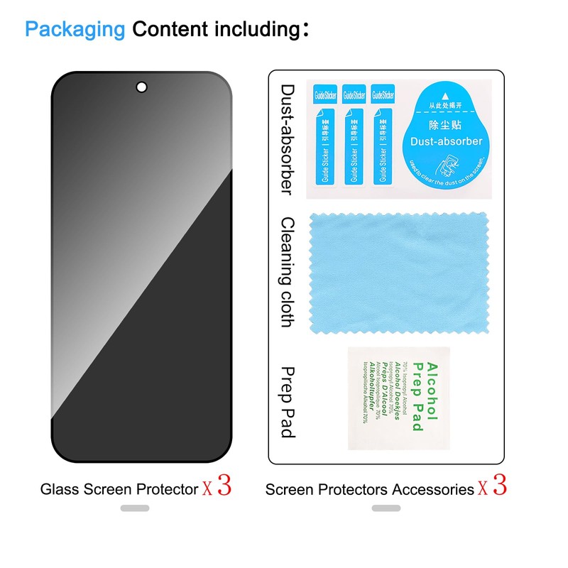 Lokyoo 3 Pack Privacy Screen Protector for Nothing Phone (4a)
