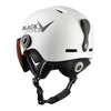 Black Crevice Leogang Children's Visor Helmet, White Carbon Matte/Black, 48-52
