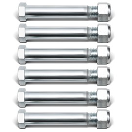 MMS 6 Pieces Mini Excavator Pins, 0.98in/25mm Hole Diameter, Replaceable Small Digger Link Pin for Mini Excavator, Compatible with Auger, Bucket, Ripper and Rake Small Digger Accessories