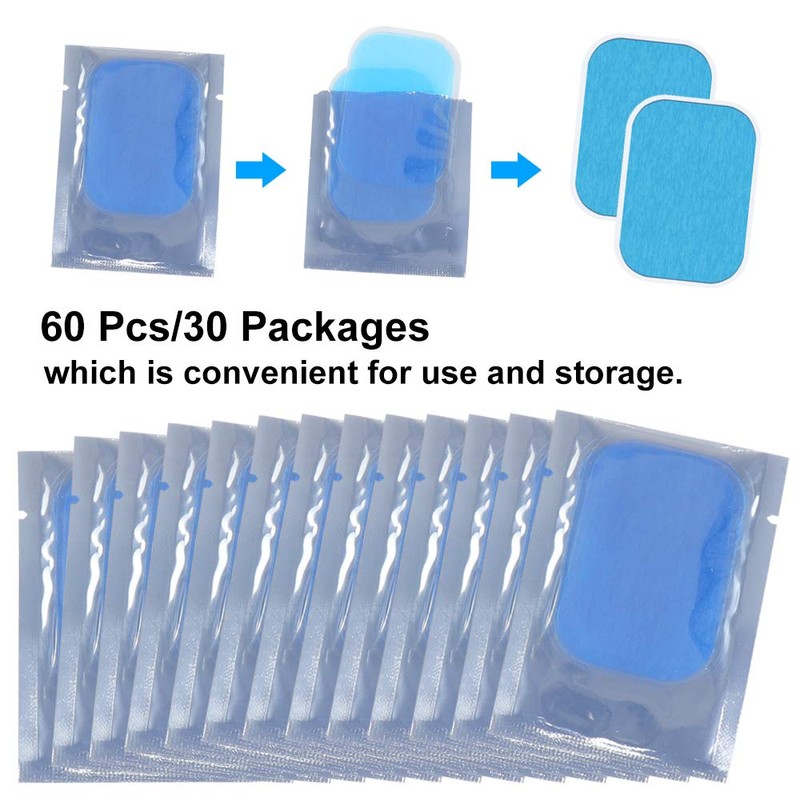 Dreamtop 60 Pcs (30 Packs) Abs Trainer Gel Pads Muscle