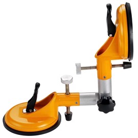 Seamless Seam Setter with 90-270 Degree Adjustable Vacuum Suction Cups for Seam Joining Leveling, Professional Solid Countertop Installation Tool for Granite, Stone, Marble, Slab, Orange, Pack of 2