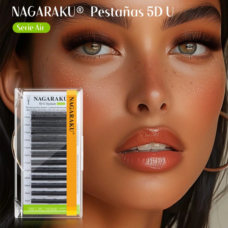 Extensiones De Pestañas Nagaraku U 5d, Pestañas 5d W Forma