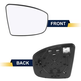 VISMIRROR Car Rearview Right Passenger Side Heated Mirror Glass Replacement W/Backing Plate for Nissan Murano 2010 2011 2013 2014 Car Replacement Black