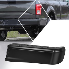 [Right/Passenger Side] Rear Bumper End Cap w/o Parking Sensor Holes Compatible with 15-20 Ford F150,Primered Black