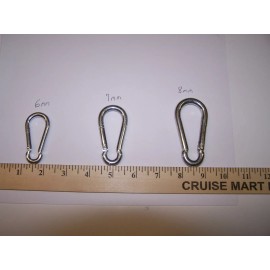 Goodwin Netting  50  Metal Spring Clips -5/16" Snap Hooks - Sports Net Clip Spring Loaded - 8 mm
