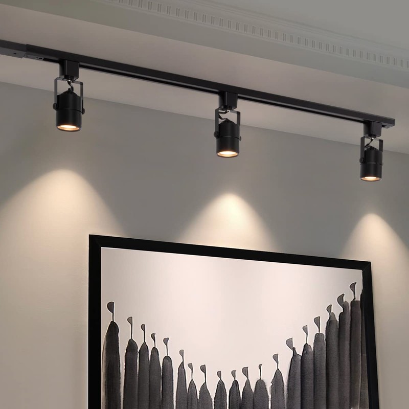 mirrea Bulb Replaceable LED Track Lighting Heads for Black H