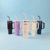 NebkDask 40 oz Water Bottle with Handle & Straw –