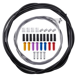 Xelparuc Shifter Cable Set, 4 PCS Bike Brake Cable Shifter Cable, 1 Set Bicycle Change Cable Kit, Including 30 PCS Complete Inner Replacement, for Mountain Bike, Road Bike, Folding Bike