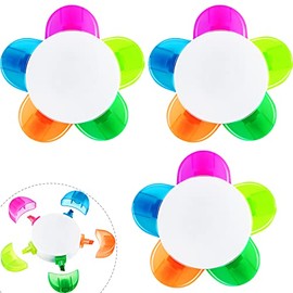 Petals Highlighters, Flower Shape Watercolor Highlighter Pens, 5-In-1 Fluorescent Pens for School Office Stationery Supplies, 5 Assorted Colors (3 Pieces)
