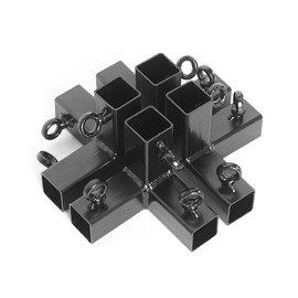 Aoneky Square 4pcs 3 Way Corner Canopy Fitting - Fit 1'' Square Tube - Cage Frame Corner Kit for Golf Basebal Batting Cage