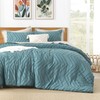 Litanika Grayish Teal California King Size Comforter Set, 3 Pieces