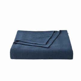 Nautica - King Blanket, Soft Cotton Bedding, Ideal Home Decor for All Seasons (Rope Stripe Navy, King)